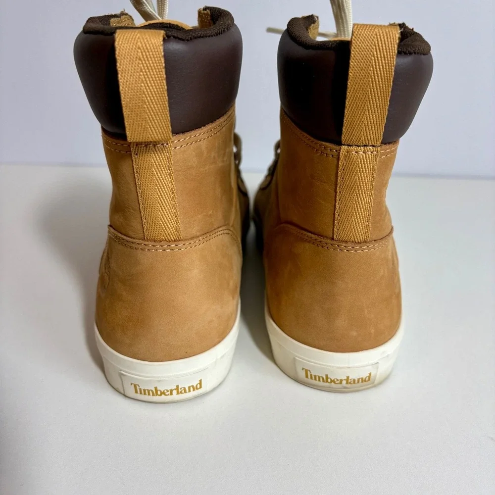 Timberland Womens Sz 9 Skyla Bay 6" Wheat Nubuck Sneaker Boots A2C3S High Top - Picture 6 of 10